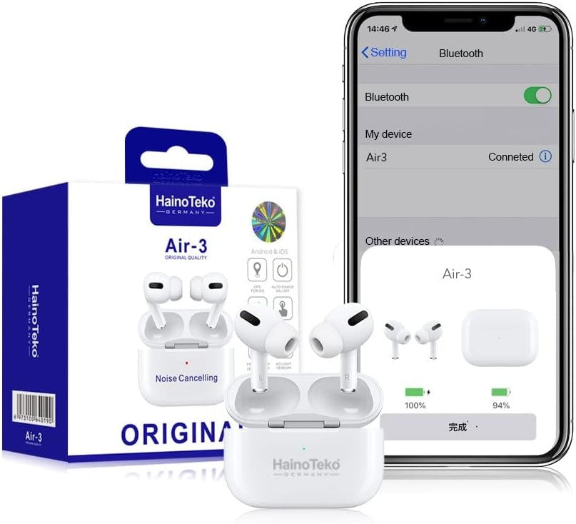 Haino Teko Air 5 Pro – White | ENC Mic, Original Quality + 2 Free Pouches