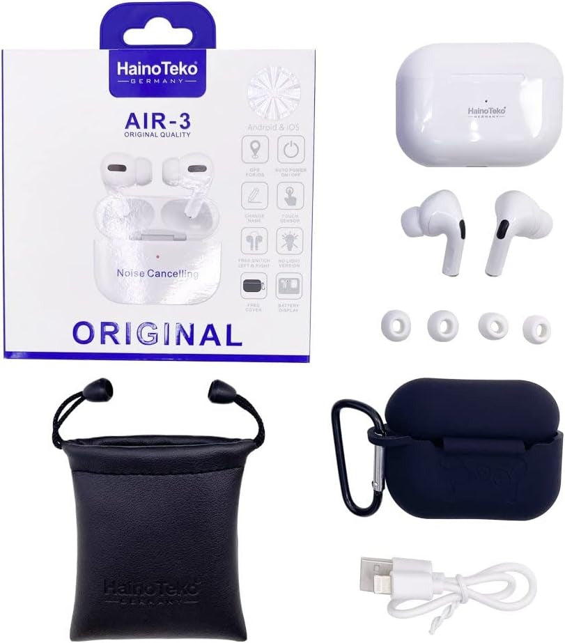 Haino Teko Air 5 Pro – White | ENC Mic, Original Quality + 2 Free Pouches