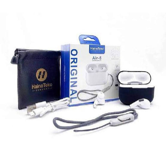 Haino Teko Air 5 Pro – White | ENC Mic, Original Quality + 2 Free Pouches